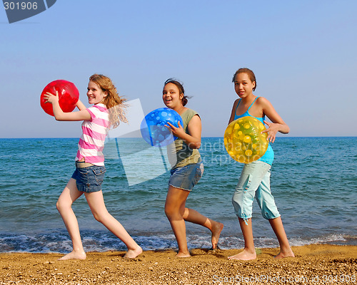 Image of Girls on beach