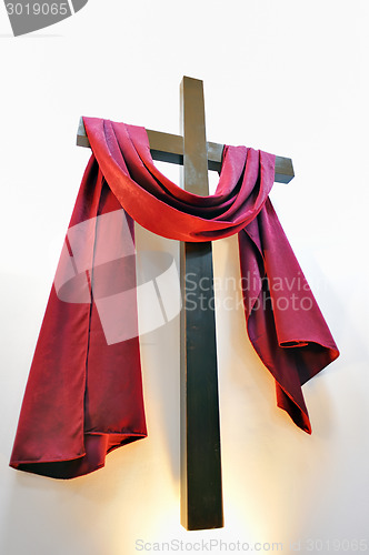 Image of cross on white background