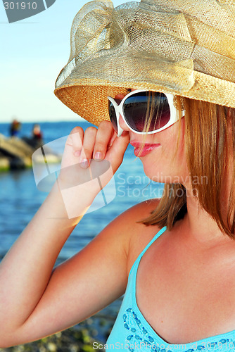 Image of Teenage girl in a hat