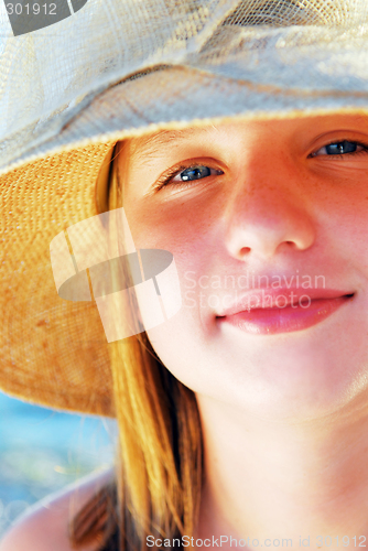 Image of Teenage girl in a hat