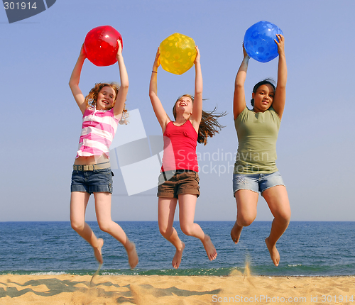 Image of Girls on a beach