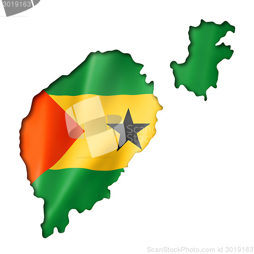 Image of Sao Tome and Principe flag map