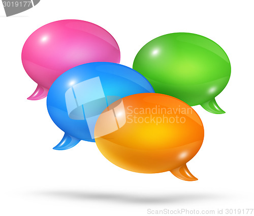 Image of Group of speech bubbles