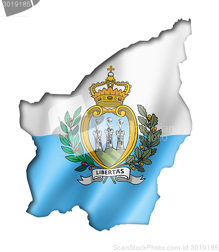 Image of San Marino flag map