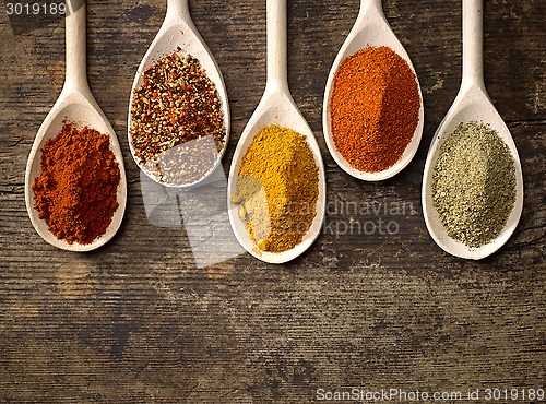 Image of various kinds of spices