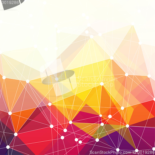 Image of Abstract colorful triangles design, vector background