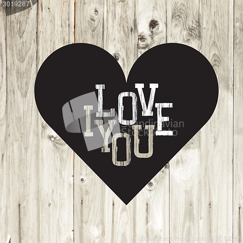 Image of Valentine's day card. Vector.