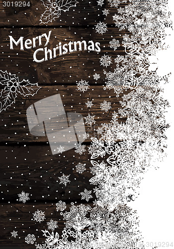Image of Vintage Christmas Greeting card. Vector