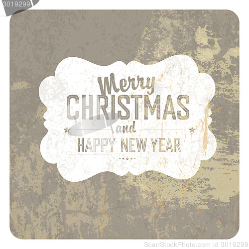 Image of Christmas grunge card, vector