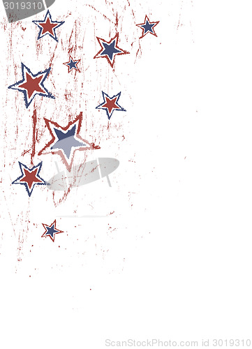 Image of Stars on scratched grunge texture. Vector