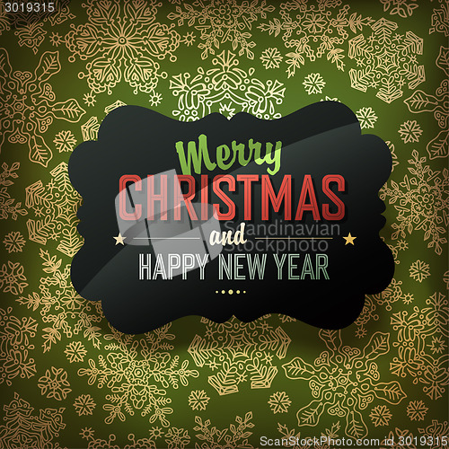 Image of Merry Christmas Card, vector.