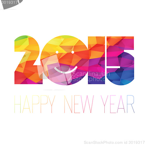 Image of Happy New Year 2015 Greeting Colorful.