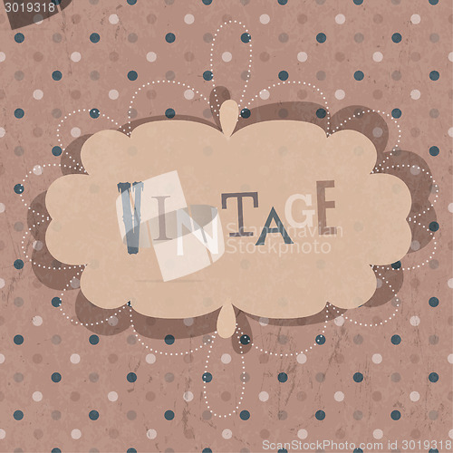 Image of Vintage design card. Vector