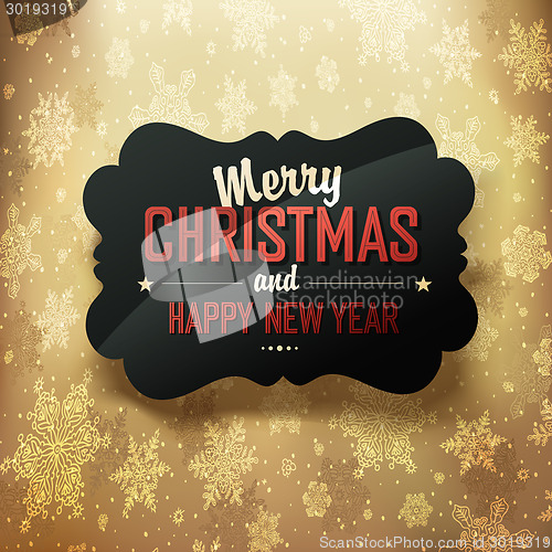 Image of Christmas golden abstract background. Vector.