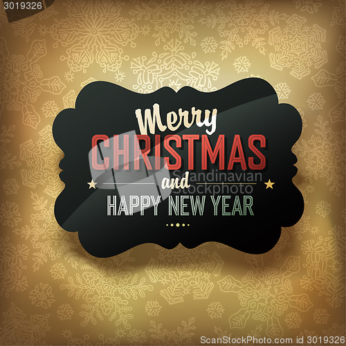 Image of Merry Christmas Card, vector.