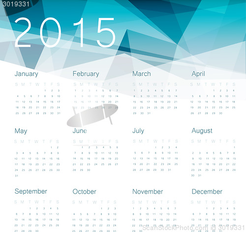 Image of Calendar 2014. Vector.