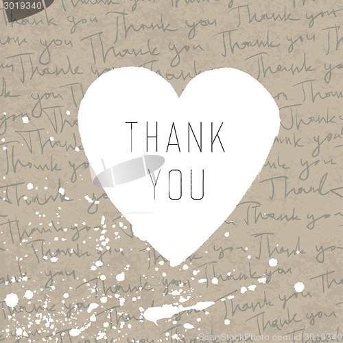 Image of Thank You Retro Card Design. Vector