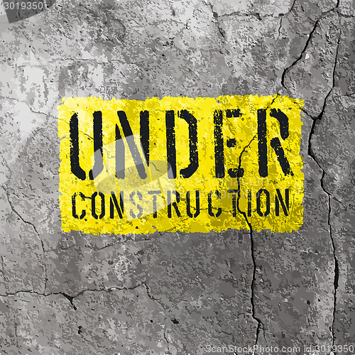 Image of Under Construction Sign. Vector