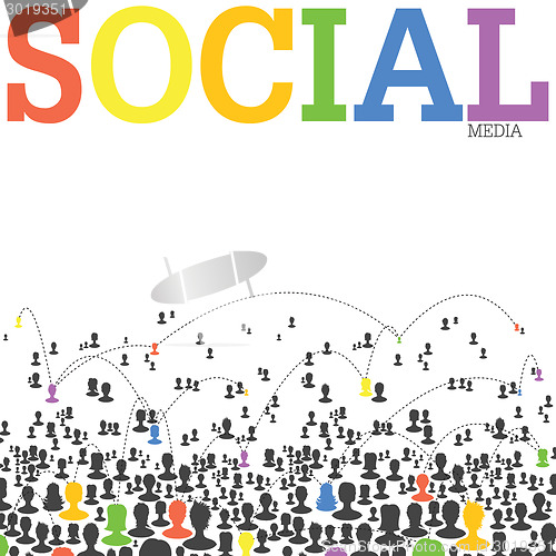Image of Social Media Network Concept. Vector