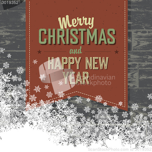 Image of Merry Christmas Card With Isolated Space For Text.Vector