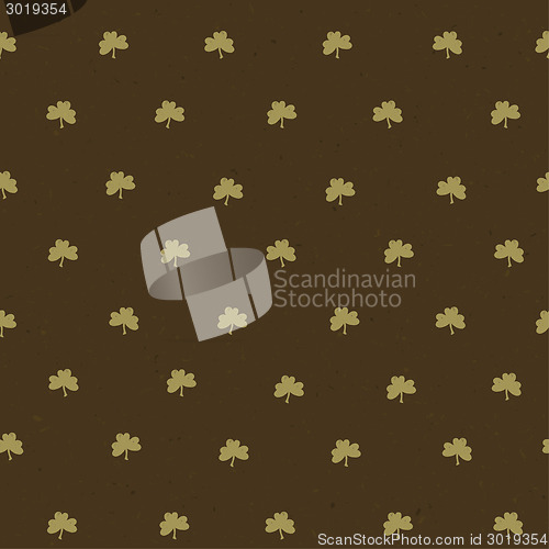 Image of Clover leaf seamless pattern. Vector, EPS10