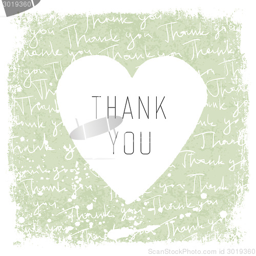 Image of Thank You Vintage Card Design. Vector