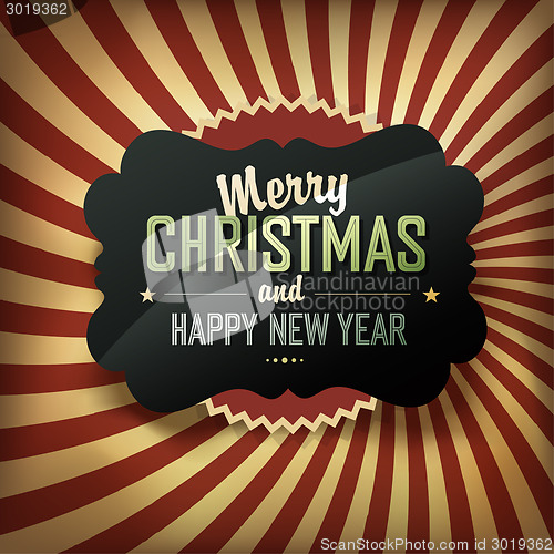Image of Merry Christmas Card, vector.