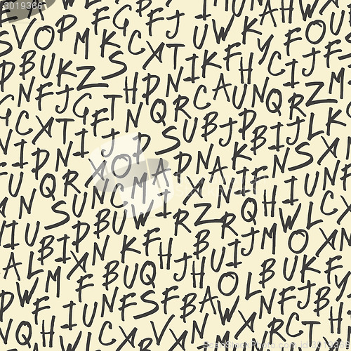 Image of Brush script seamless pattern. Vector