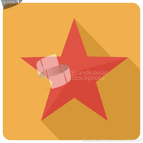 Image of Flat star icon, vector