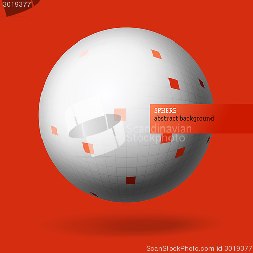 Image of Sphere. Concept background with copy-space area, vector.