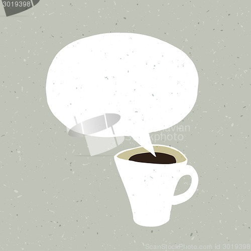 Image of Coffee Cup Bubble Concept Illustration. Vector