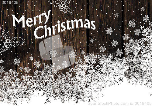 Image of Vintage Christmas Greeting card.  Vector illustration, EPS10.
