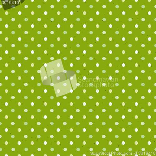 Image of Green Textured Polka Dot Seamless Pattern