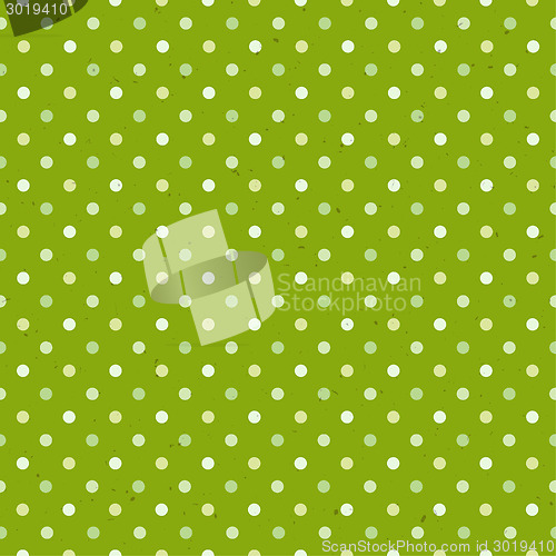 Image of Green Textured Polka Dot Seamless Pattern