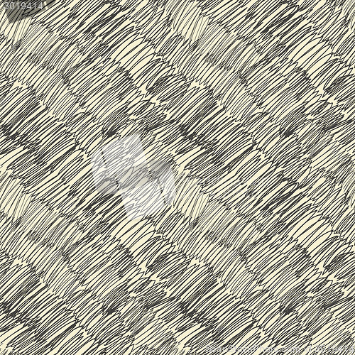 Image of Dark scribble seamless pattern. Vector