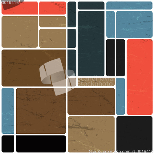 Image of Abstract retro blocks design background colorful, Vector