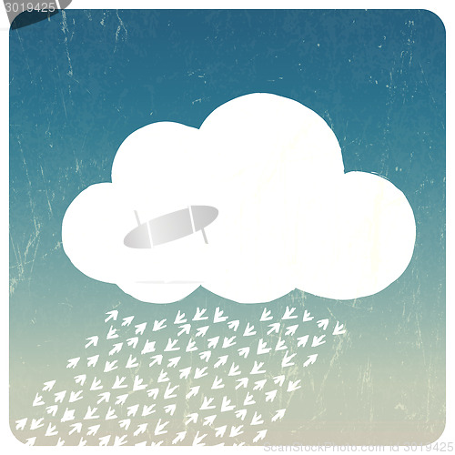 Image of Grunge Cloud Concept. Vector