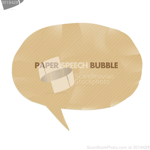 Image of Paper speech bubble. Vector