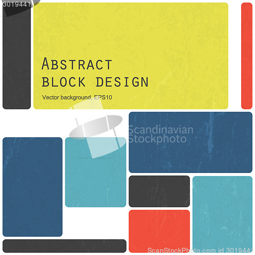 Image of Abstract retro blocks design background colorful, Vector