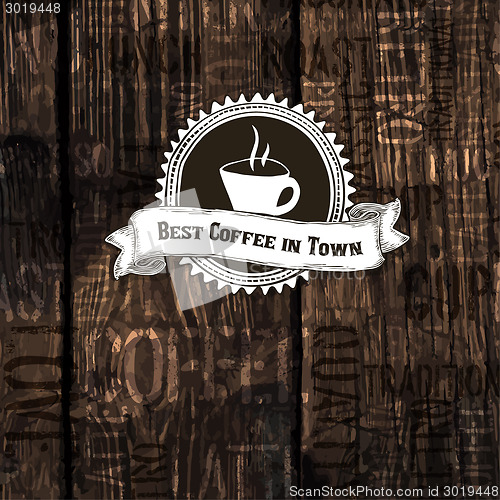 Image of Best Coffee In Town Poster. Vector