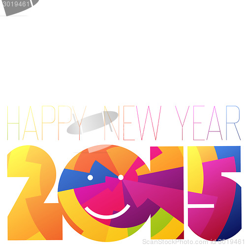 Image of Happy New Year 2015 Colorful Design