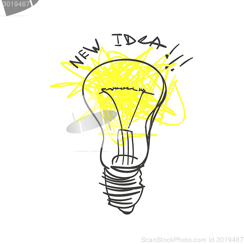 Image of Hand-drawn idea illustration. Vector