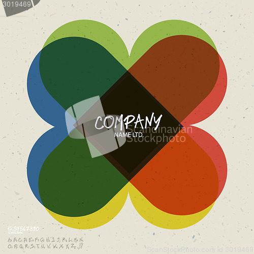 Image of Social abstract logo vector design template. Clever flower conce