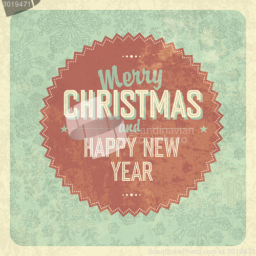 Image of Christmas Greeting Vintage Poster. Vector