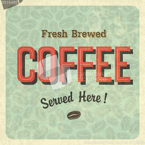 Image of Coffee vintage poster. Vector