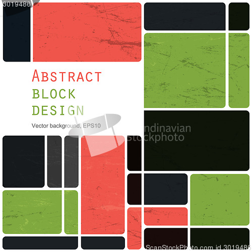 Image of Abstract retro blocks design background colorful, Vector