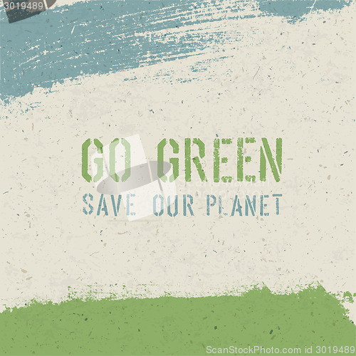 Image of Go green concept. Vector