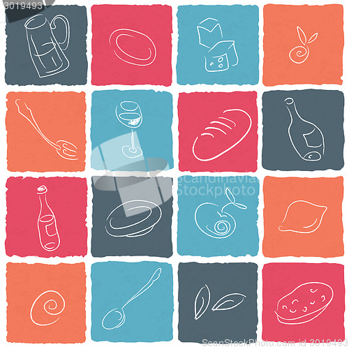 Image of Restaurant icon collection. Vector, EPS10.