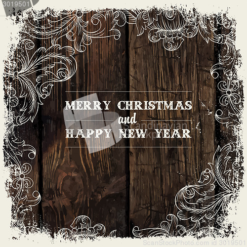 Image of Christmas greeting card design, vector.