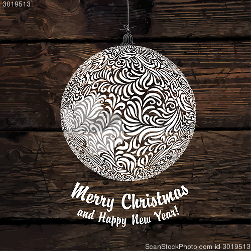 Image of Merry Christmas Ball. Vector